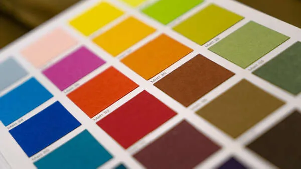 Color swatches and design materials