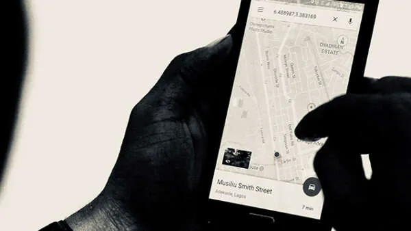 Phone showing map for EDDM services near you
